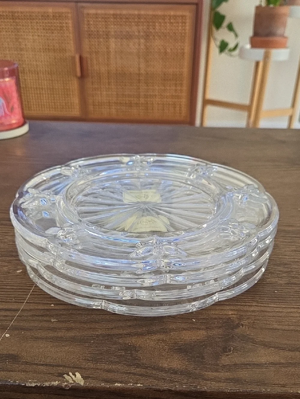 Lenox Butterfly Meadow 8" Crystal Salad Plates - Picture 10 of 11